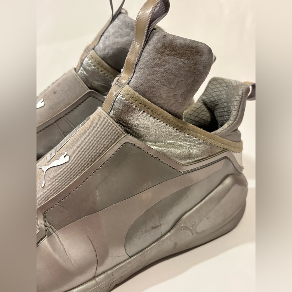 Puma Fierce Metallic Silver Slip On Sneakers Woman’s Size 9 - Picture 8 of 14